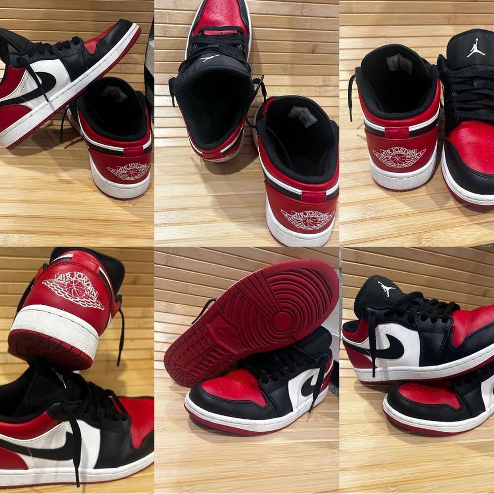 Jordan 1 low “Bred Toe” size 7.5